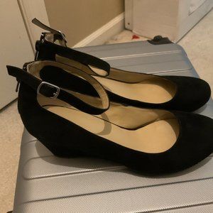 Black Suede Wedges